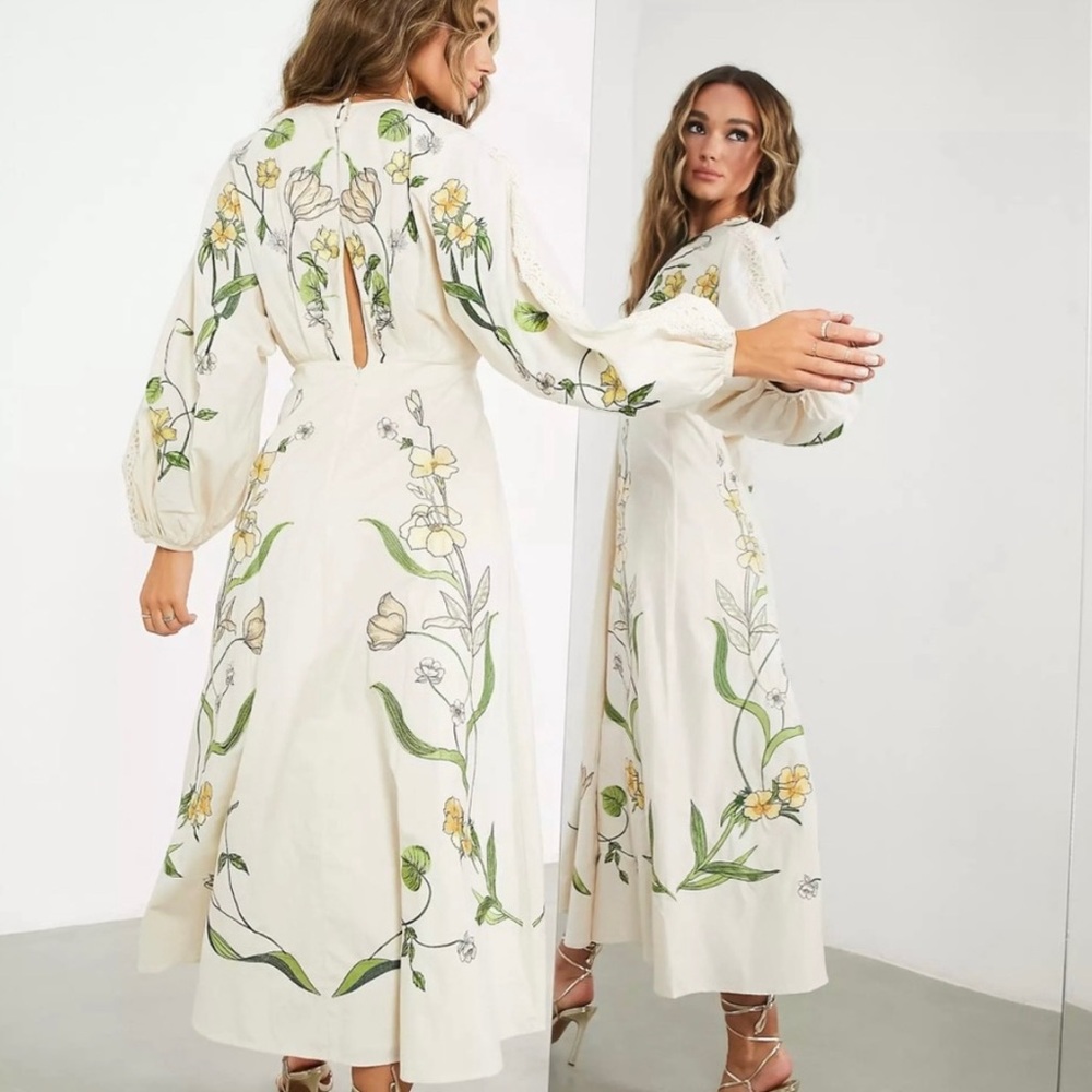 ASOS Embroidered Floral Dress